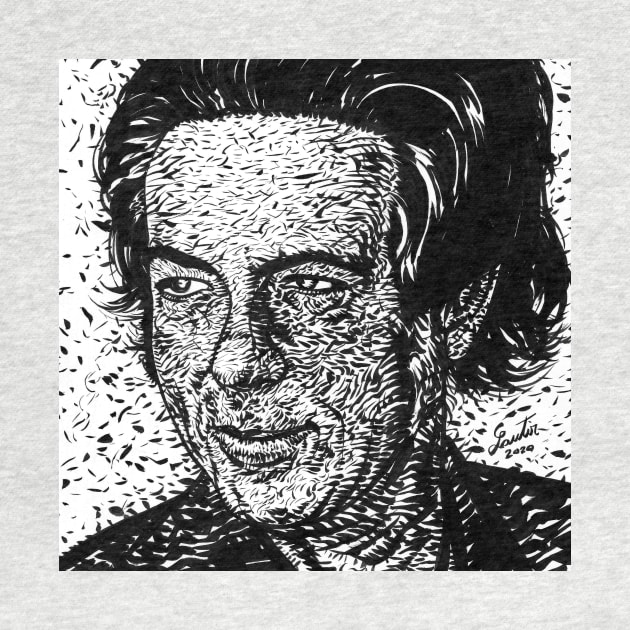 ALAN WATTS - ink portrait .2 by lautir